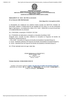 Resolução 039/2024 ad referendum - revogada