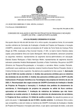 Ata 002/2024 - Reunião ordinária