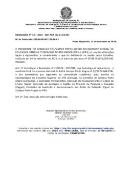 Resolução 036/2026