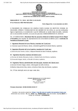Resolução 072/2024