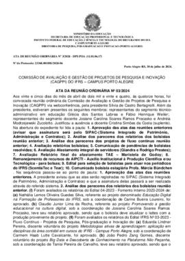 Ata 003/2024 - Reunião ordinária