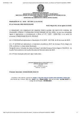 Resolução 051/2025 ad referendum