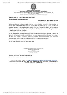 Resolução 011/2025 ad referendum