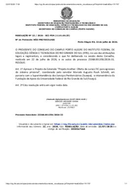 Resolução 022/2026