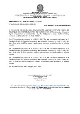 Resolução 034/2026