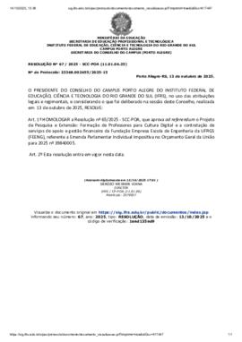 Resolução 067/2025