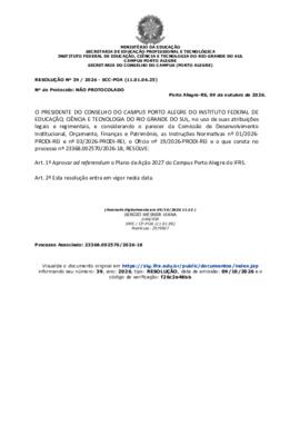 Resolução 039/2026 ad referendum