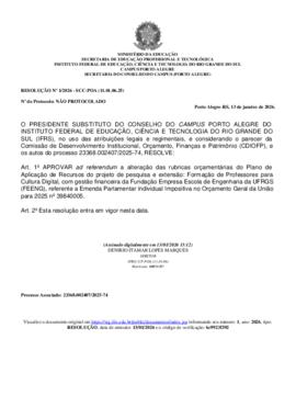 Resolução 001/2026 ad referendum