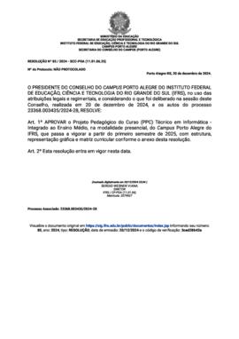 Resolução 085/2024