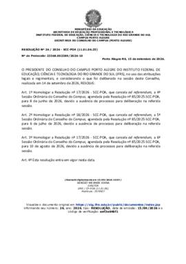 Resolução 026/2026 - Anulada