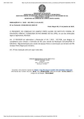 Resolução 006/2025 ad referendum