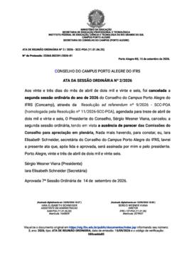Ata 02/2026 - 2ª Sessão Ordinária 2026