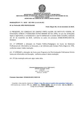 Resolução 077/2025