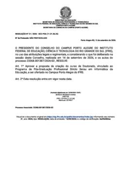 Resolução 031/2026
