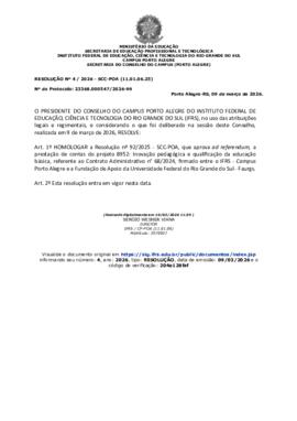 Resolução 004/2026