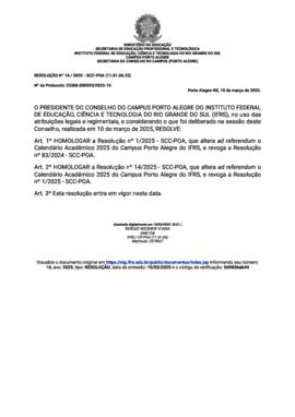 Resolução 016/2025