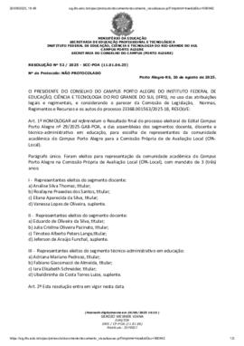 Resolução 052/2025 ad referendum