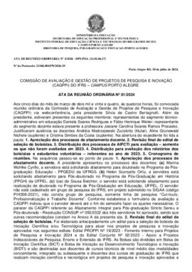 Ata 001/2024 - Reunião ordinária