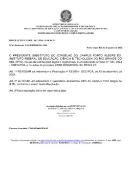 Resolução 001/2025 ad referendum - revogada