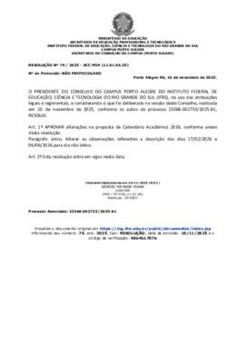 Resolução 074/2025