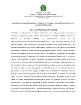 Ata 008/2023 - Reunião Ordinária