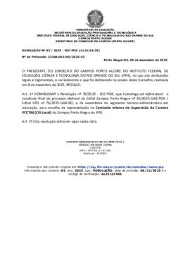 Resolução 083/2025