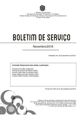 Boletim de serviço Novembro/2018