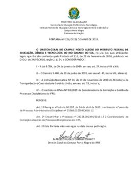 Portaria 126/2019