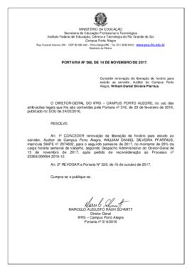 Portaria 366/2017