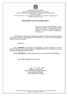 Resolução 05/2017